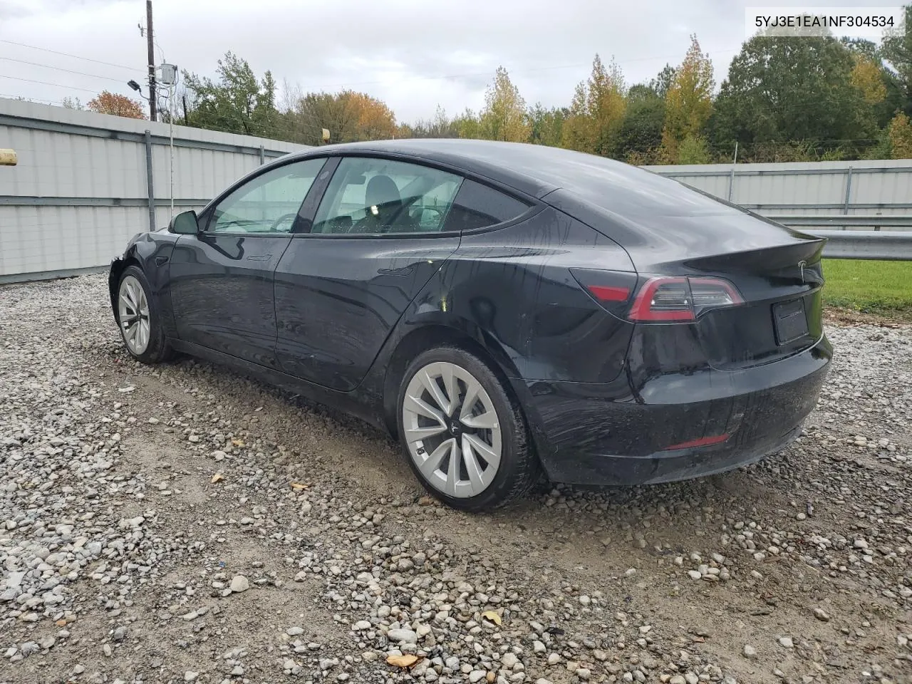 2022 Tesla Model 3 VIN: 5YJ3E1EA1NF304534 Lot: 78803494