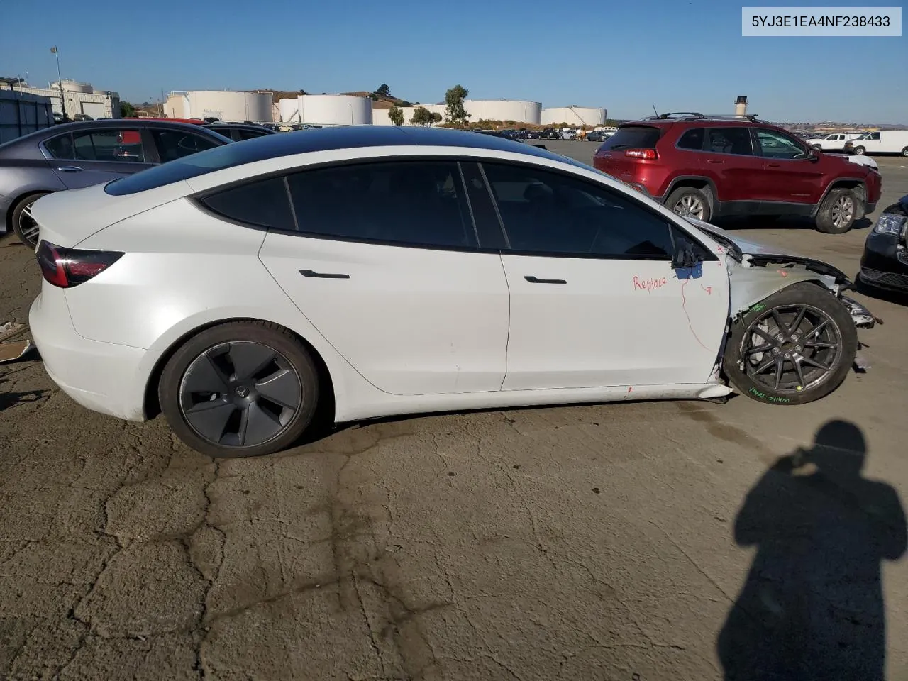 2022 Tesla Model 3 VIN: 5YJ3E1EA4NF238433 Lot: 78881954