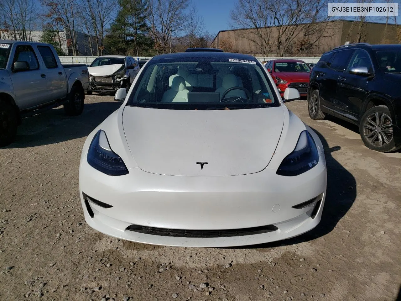 2022 Tesla Model 3 VIN: 5YJ3E1EB3NF102612 Lot: 79009484