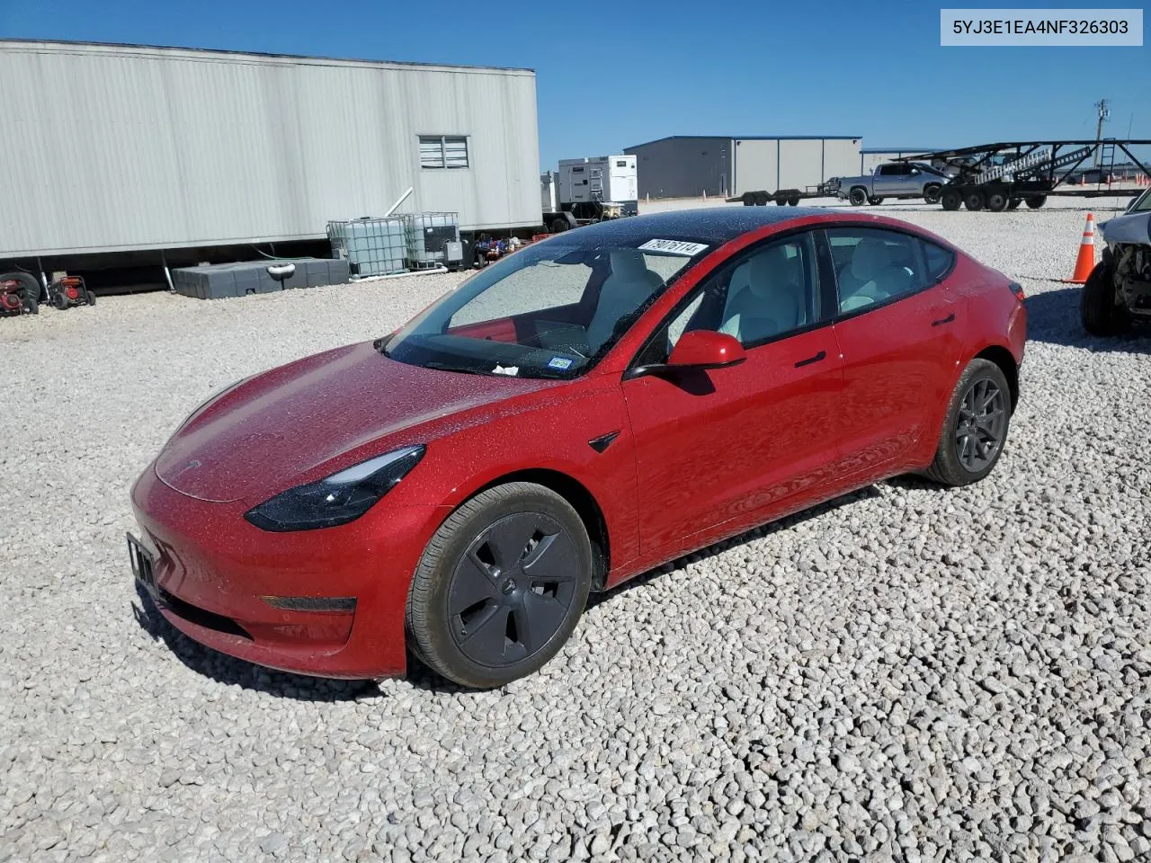 2022 Tesla Model 3 VIN: 5YJ3E1EA4NF326303 Lot: 79076114