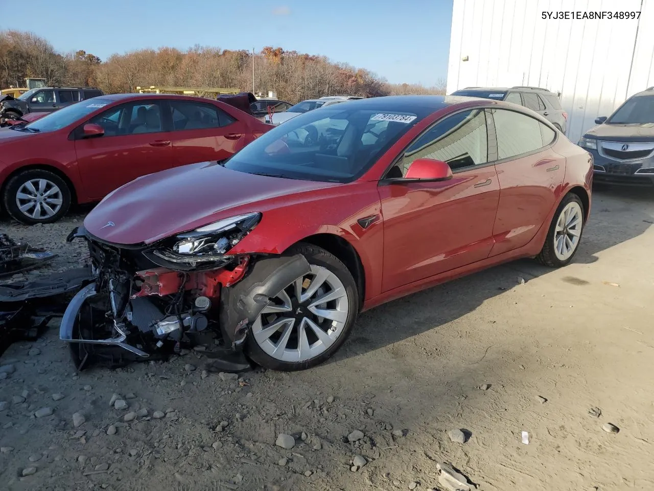 2022 Tesla Model 3 VIN: 5YJ3E1EA8NF348997 Lot: 79103784