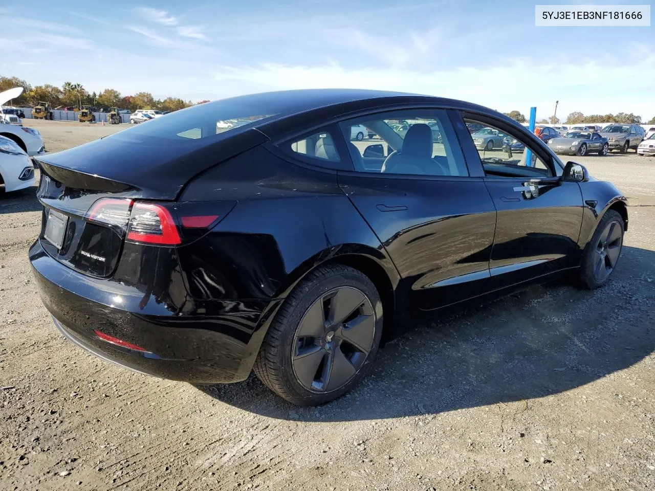 2022 Tesla Model 3 VIN: 5YJ3E1EB3NF181666 Lot: 79363044