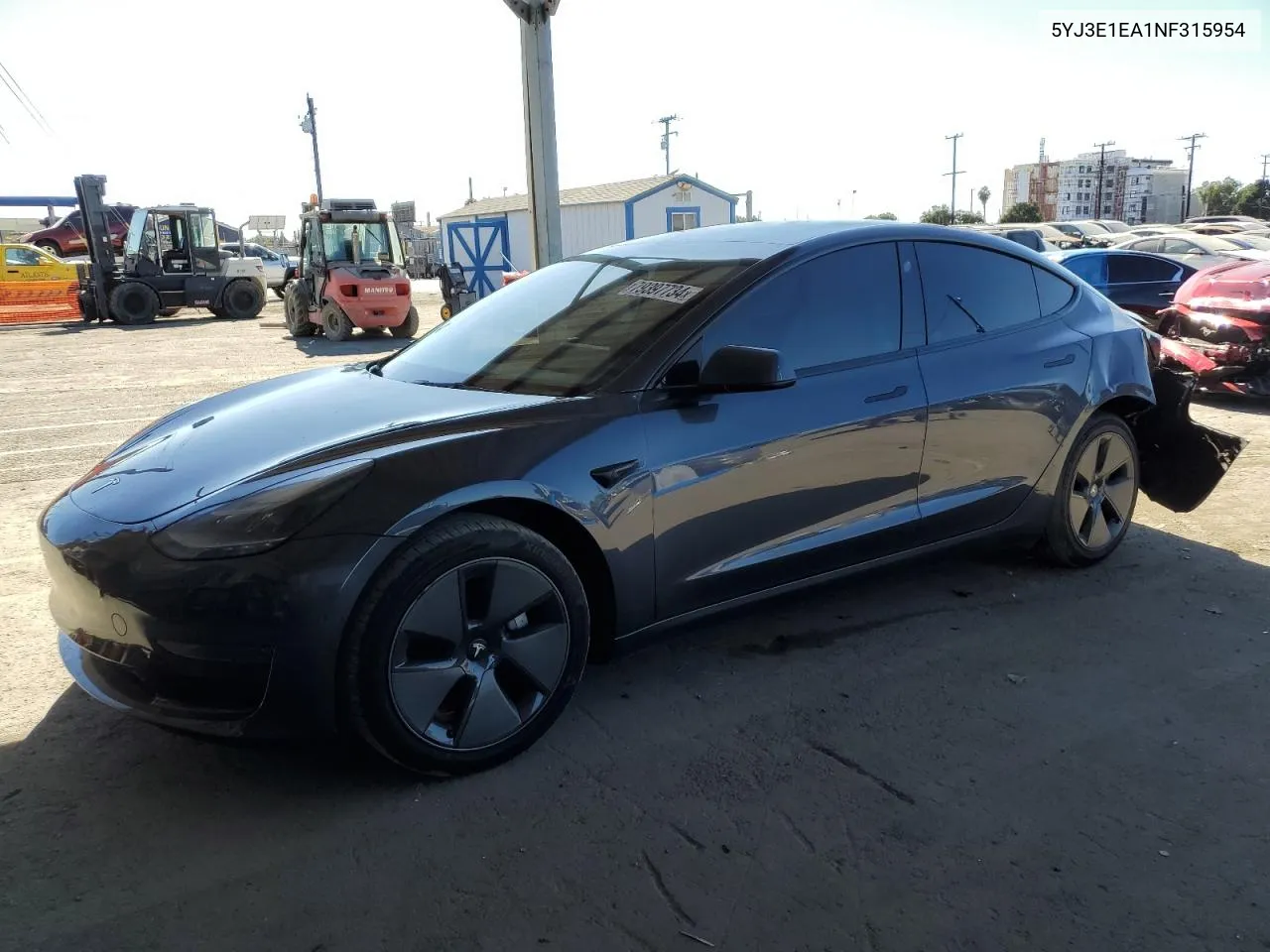 2022 Tesla Model 3 VIN: 5YJ3E1EA1NF315954 Lot: 79397734