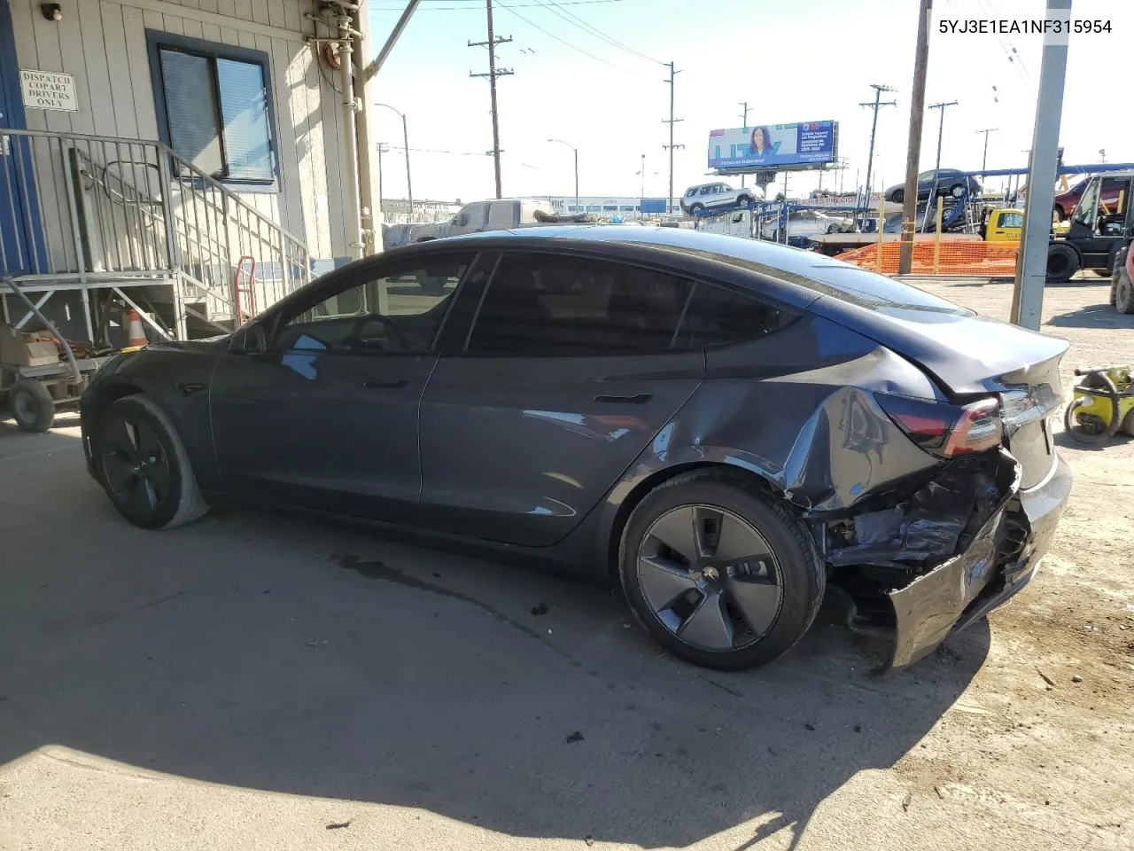 2022 Tesla Model 3 VIN: 5YJ3E1EA1NF315954 Lot: 79397734