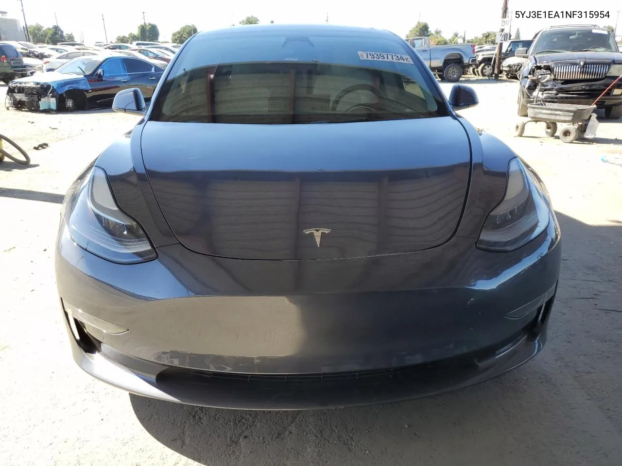 2022 Tesla Model 3 VIN: 5YJ3E1EA1NF315954 Lot: 79397734