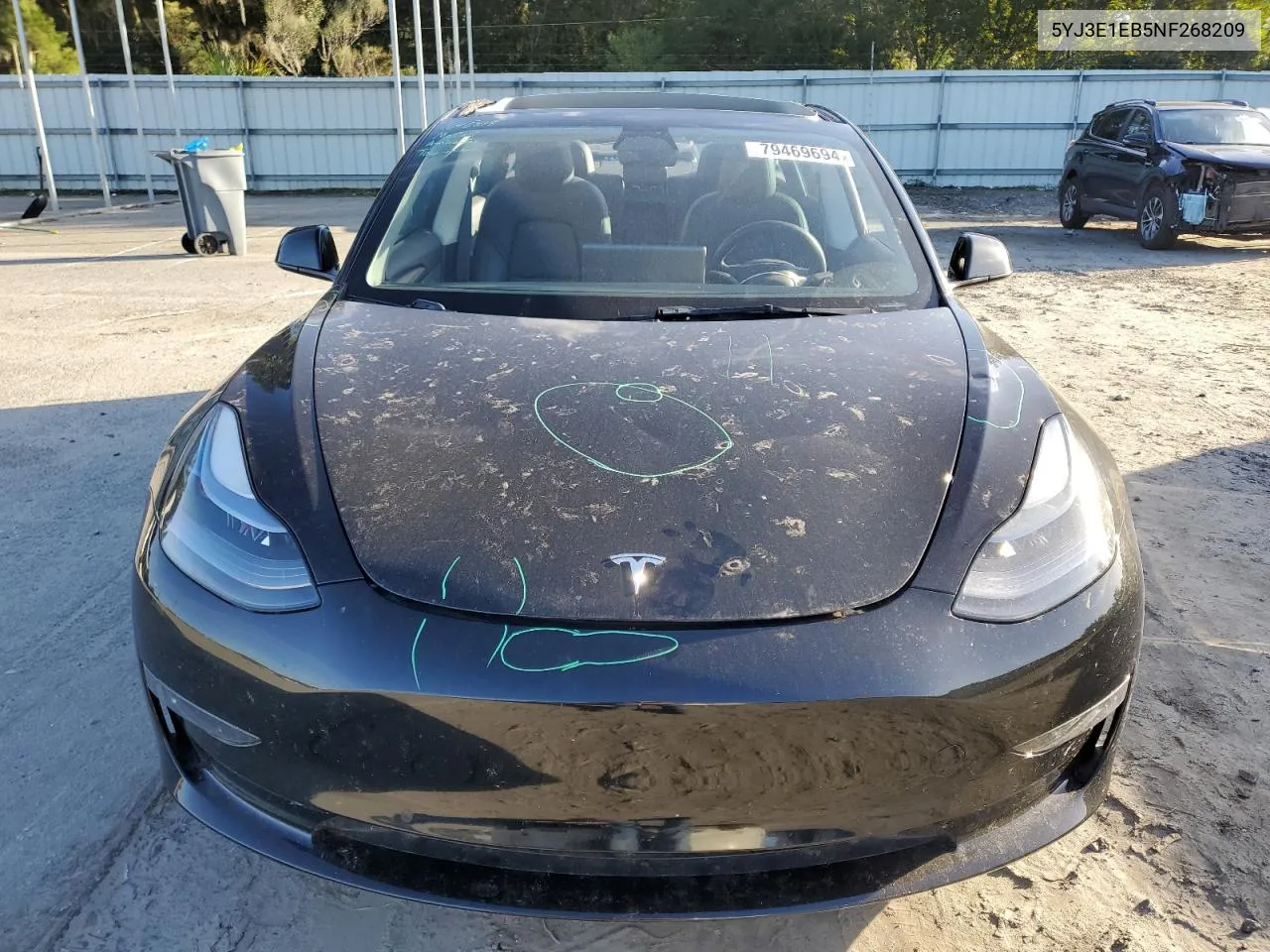 2022 Tesla Model 3 VIN: 5YJ3E1EB5NF268209 Lot: 79469694