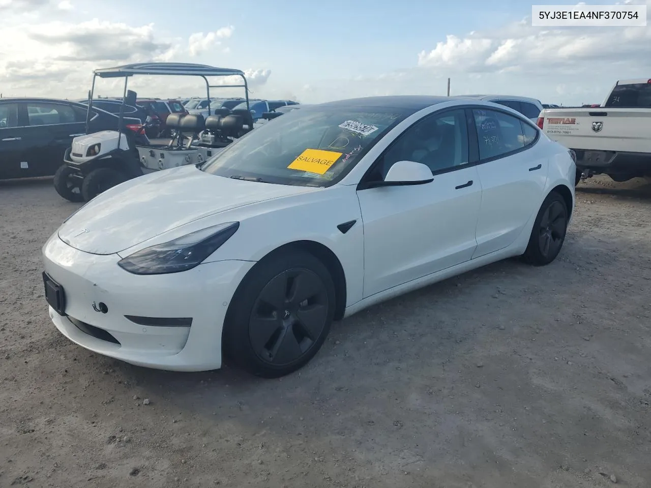 2022 Tesla Model 3 VIN: 5YJ3E1EA4NF370754 Lot: 79929574