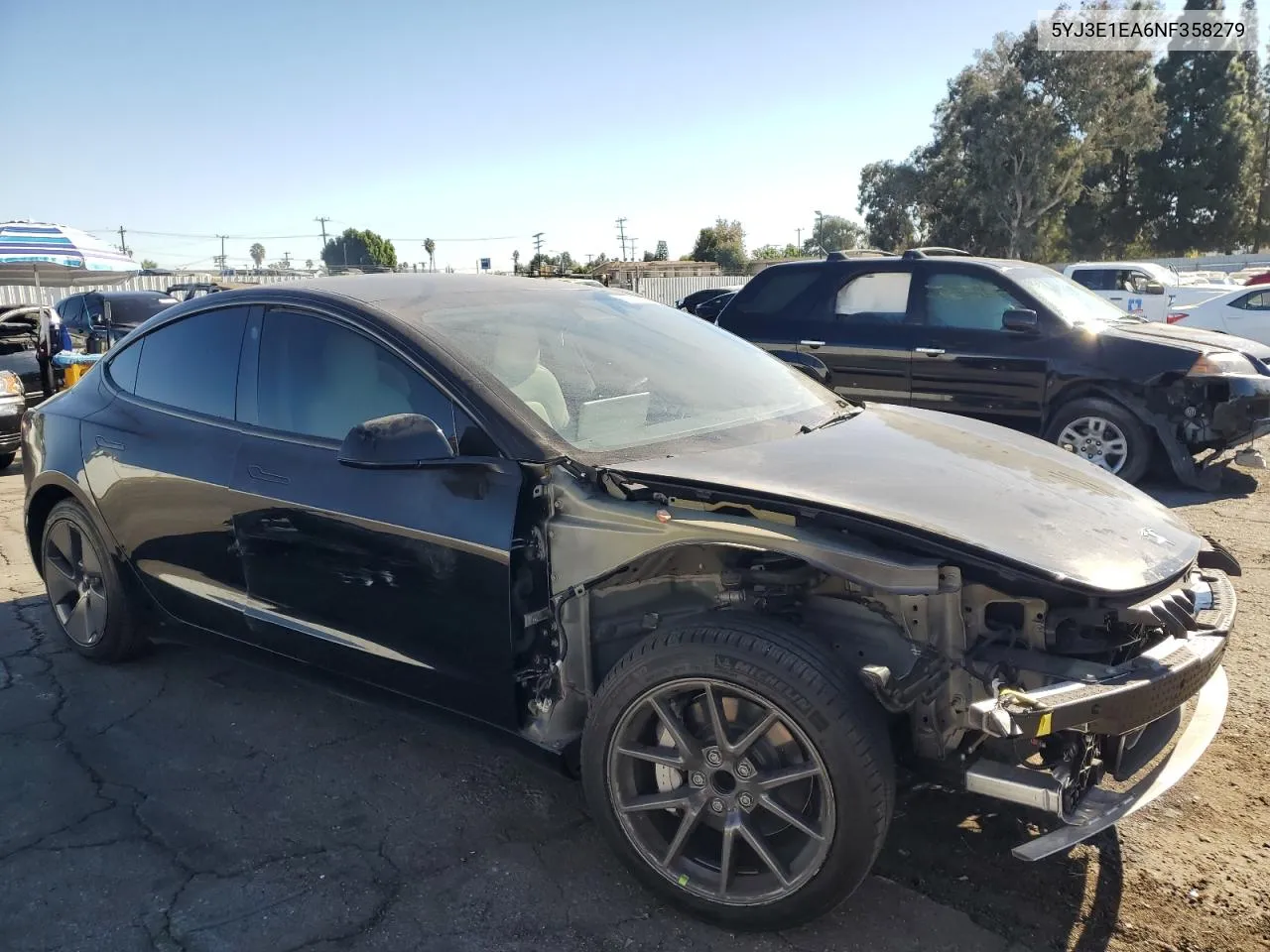 2022 Tesla Model 3 VIN: 5YJ3E1EA6NF358279 Lot: 80114924