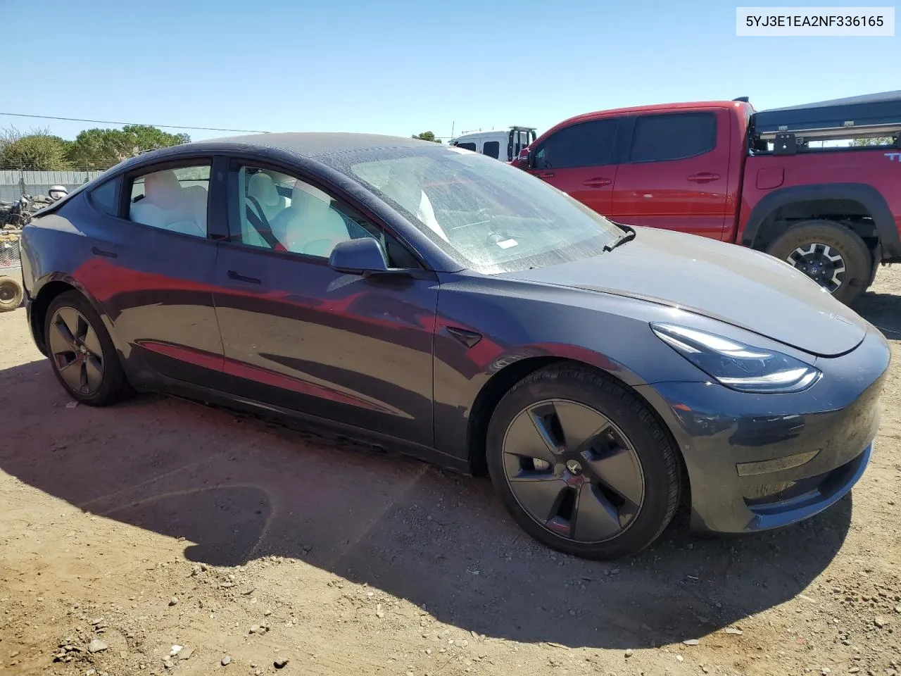 2022 Tesla Model 3 VIN: 5YJ3E1EA2NF336165 Lot: 80166114