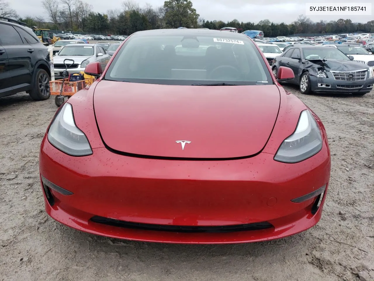 2022 Tesla Model 3 VIN: 5YJ3E1EA1NF185741 Lot: 80732574