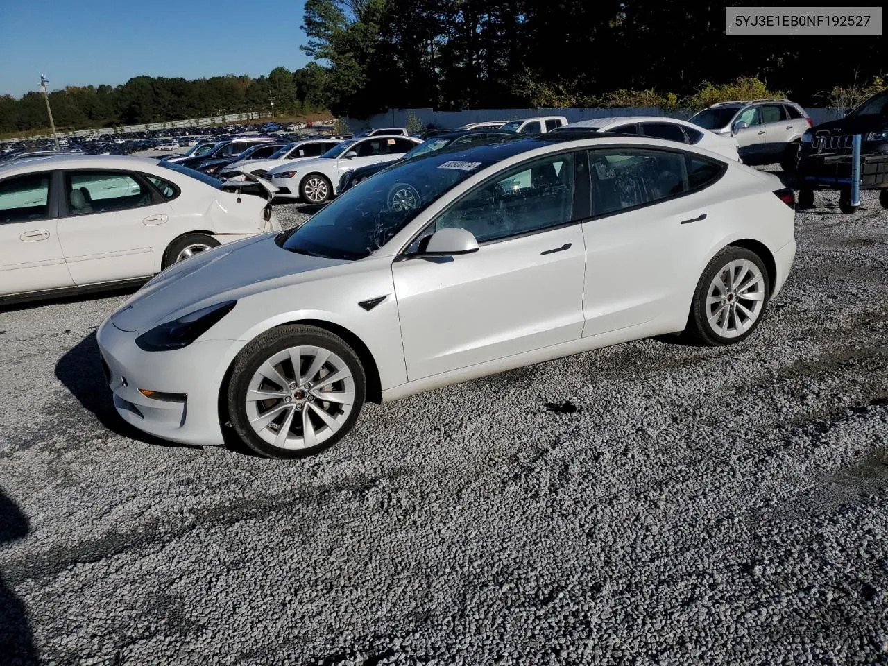 2022 Tesla Model 3 VIN: 5YJ3E1EB0NF192527 Lot: 80938074