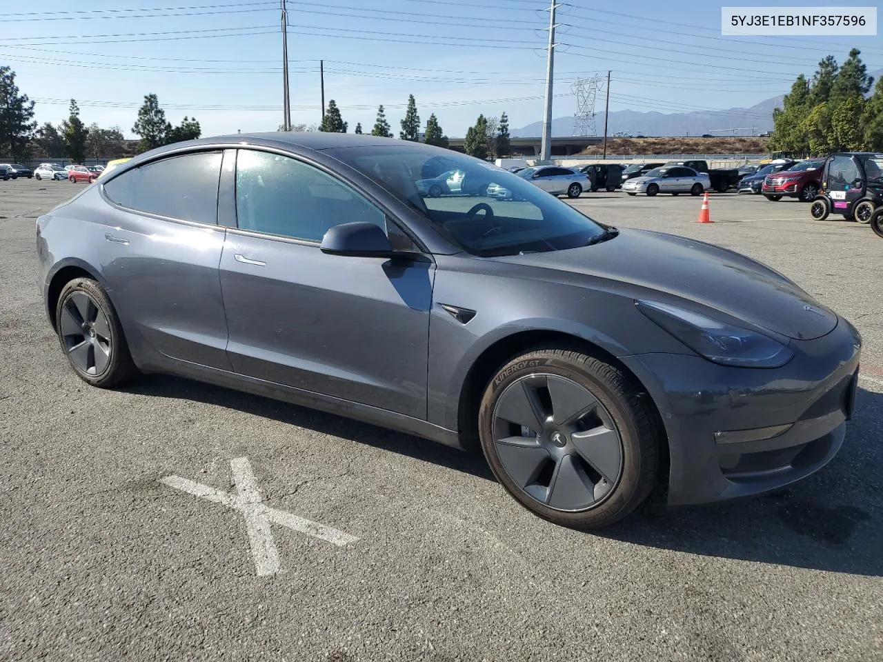 2022 Tesla Model 3 VIN: 5YJ3E1EB1NF357596 Lot: 81163854