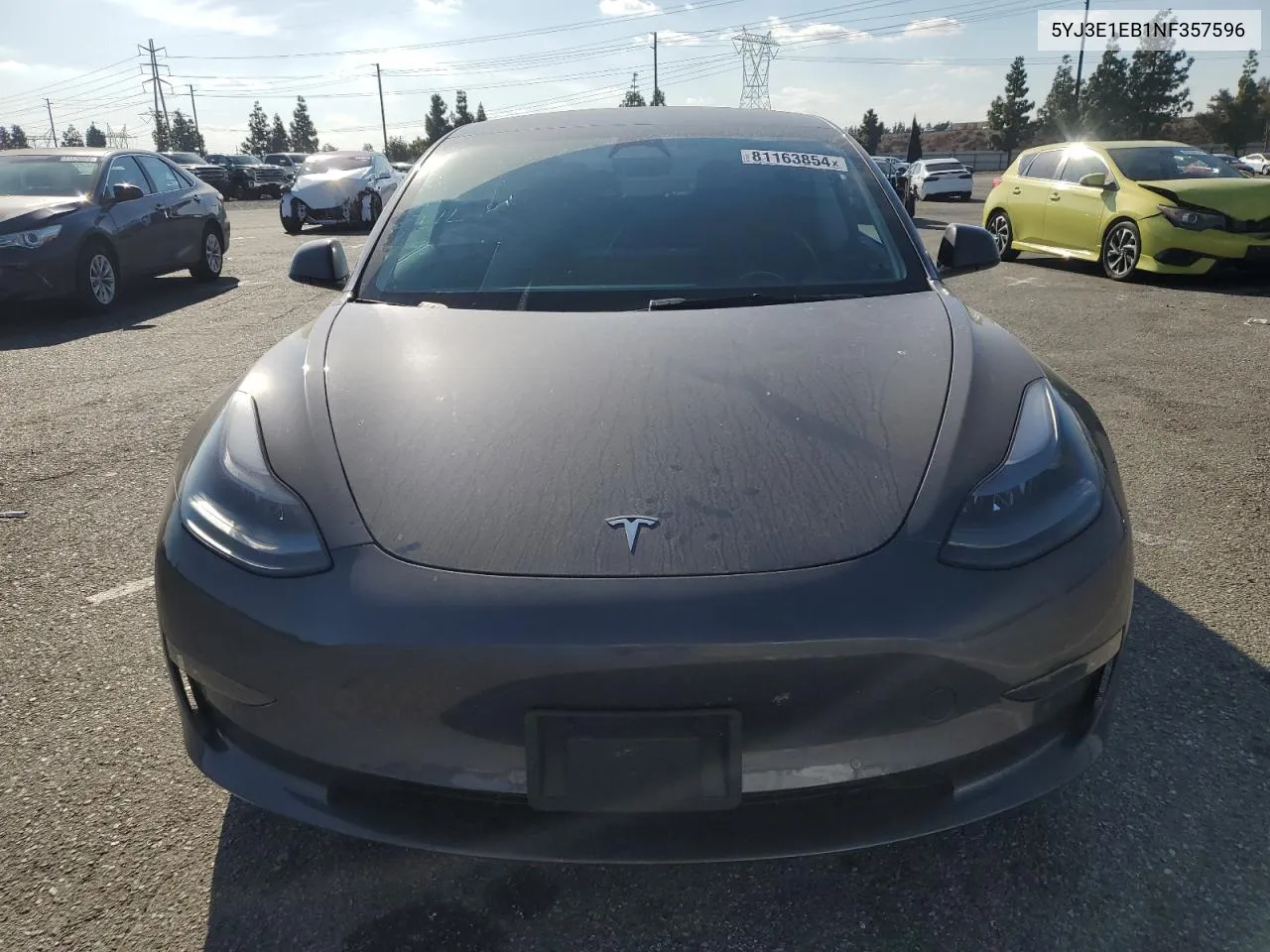 2022 Tesla Model 3 VIN: 5YJ3E1EB1NF357596 Lot: 81163854