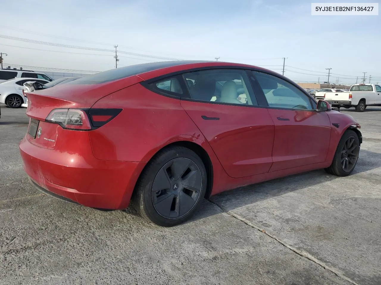 2022 Tesla Model 3 VIN: 5YJ3E1EB2NF136427 Lot: 81240904