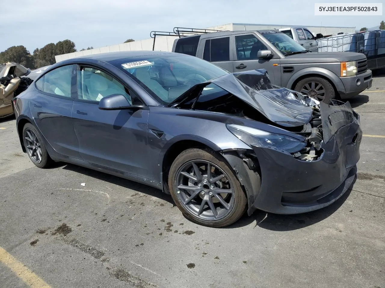 2023 Tesla Model 3 VIN: 5YJ3E1EA3PF502843 Lot: 51065474