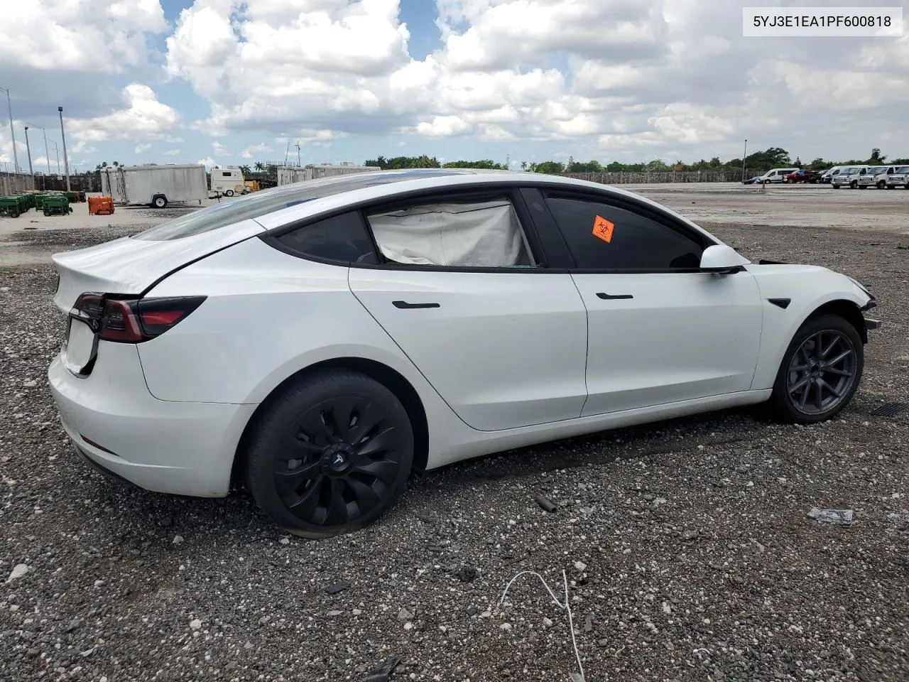 2023 Tesla Model 3 VIN: 5YJ3E1EA1PF600818 Lot: 58117324