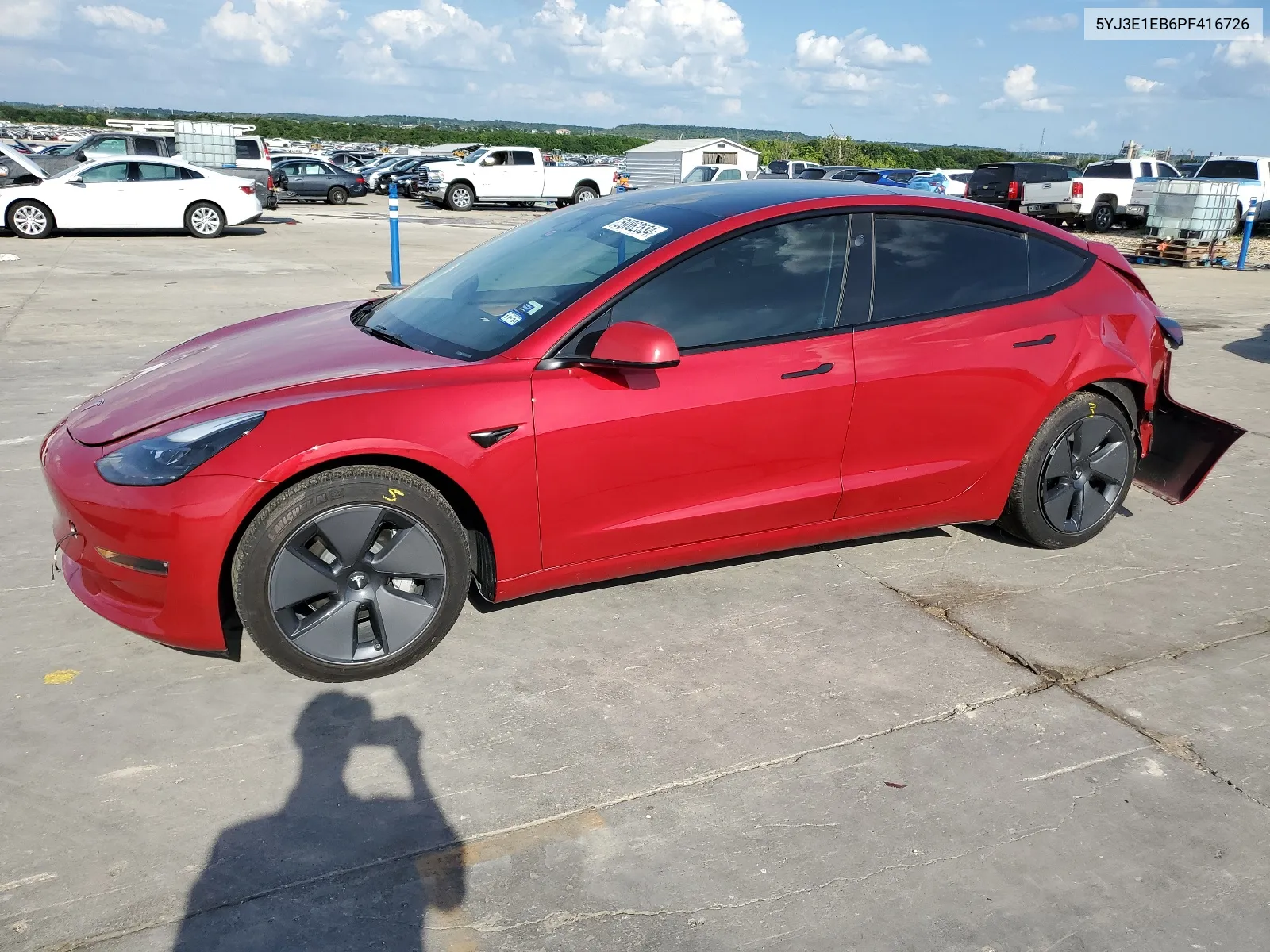 2023 Tesla Model 3 VIN: 5YJ3E1EB6PF416726 Lot: 59862534