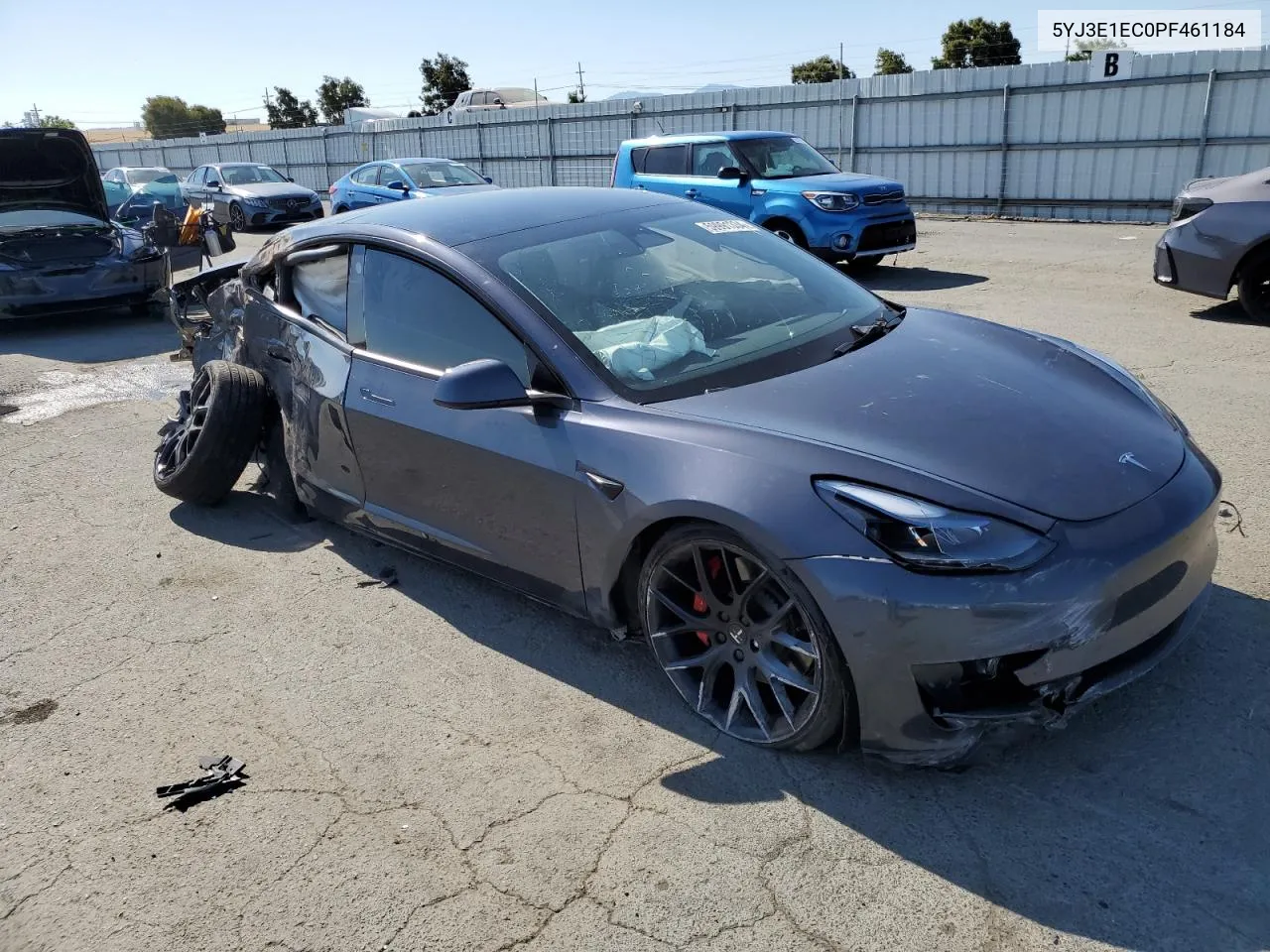 2023 Tesla Model 3 VIN: 5YJ3E1EC0PF461184 Lot: 59991334