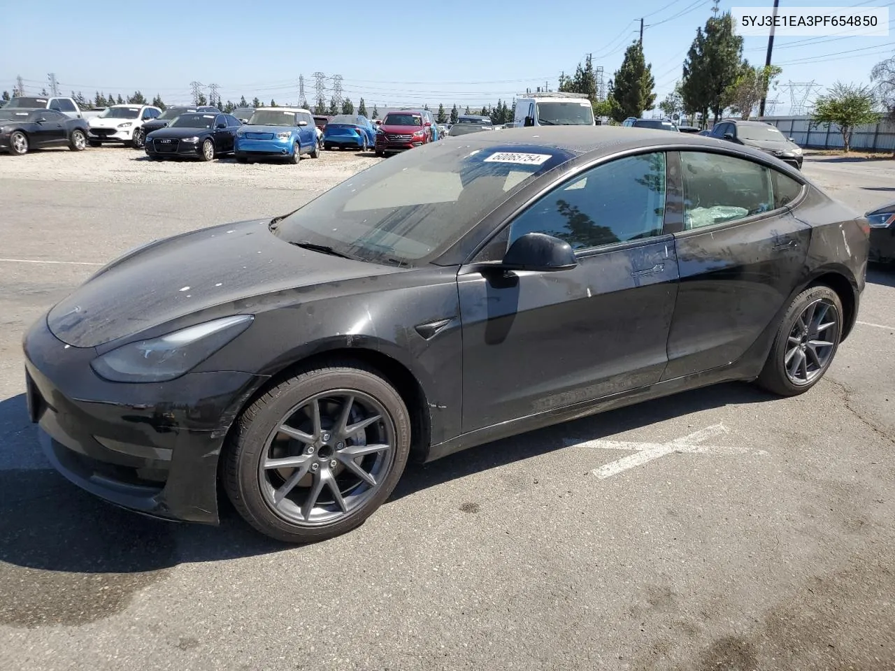 2023 Tesla Model 3 VIN: 5YJ3E1EA3PF654850 Lot: 60065754