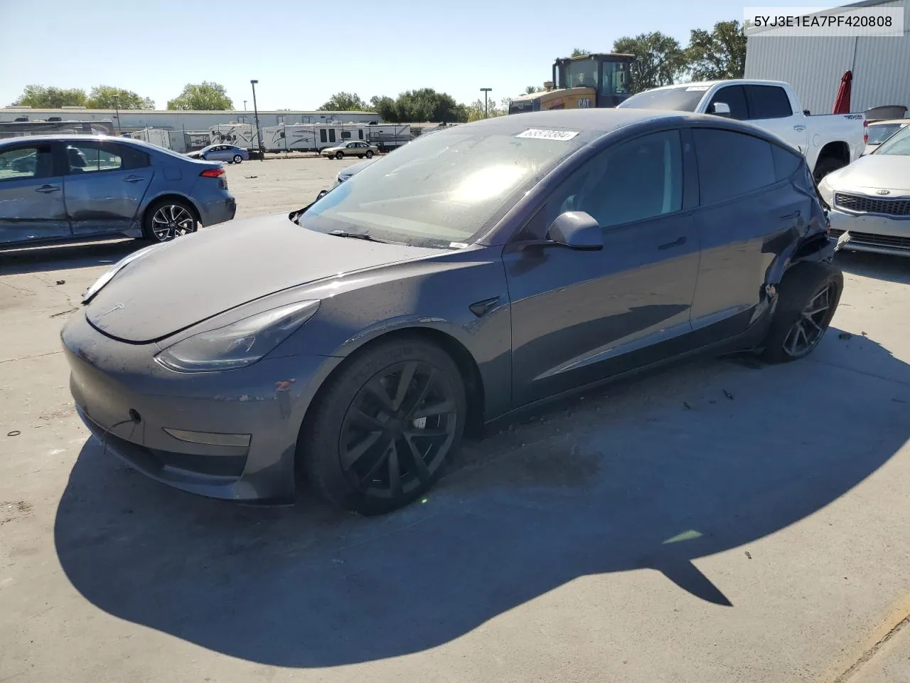 2023 Tesla Model 3 VIN: 5YJ3E1EA7PF420808 Lot: 65570384