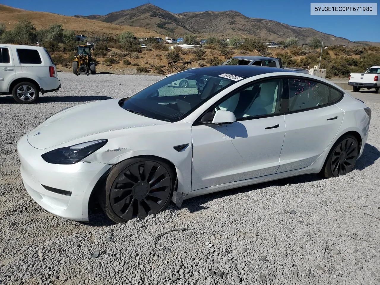 2023 Tesla Model 3 VIN: 5YJ3E1EC0PF671980 Lot: 68488704