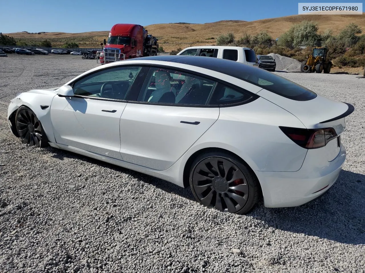 2023 Tesla Model 3 VIN: 5YJ3E1EC0PF671980 Lot: 68488704