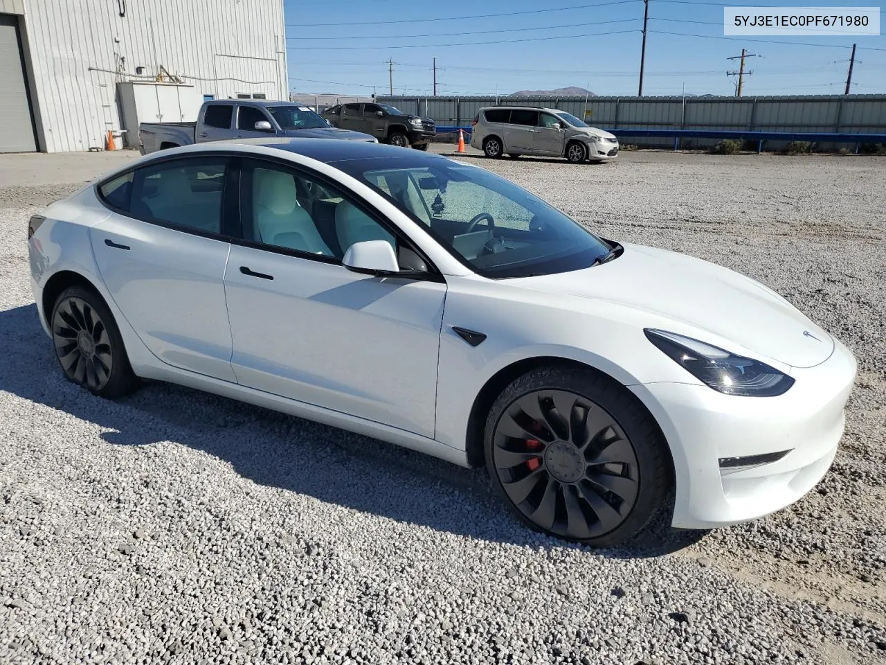 2023 Tesla Model 3 VIN: 5YJ3E1EC0PF671980 Lot: 68488704