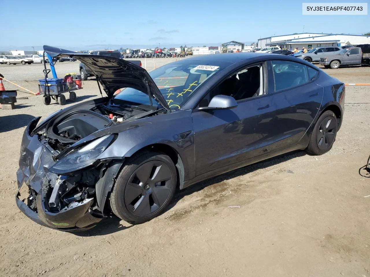 2023 Tesla Model 3 VIN: 5YJ3E1EA6PF407743 Lot: 68624314