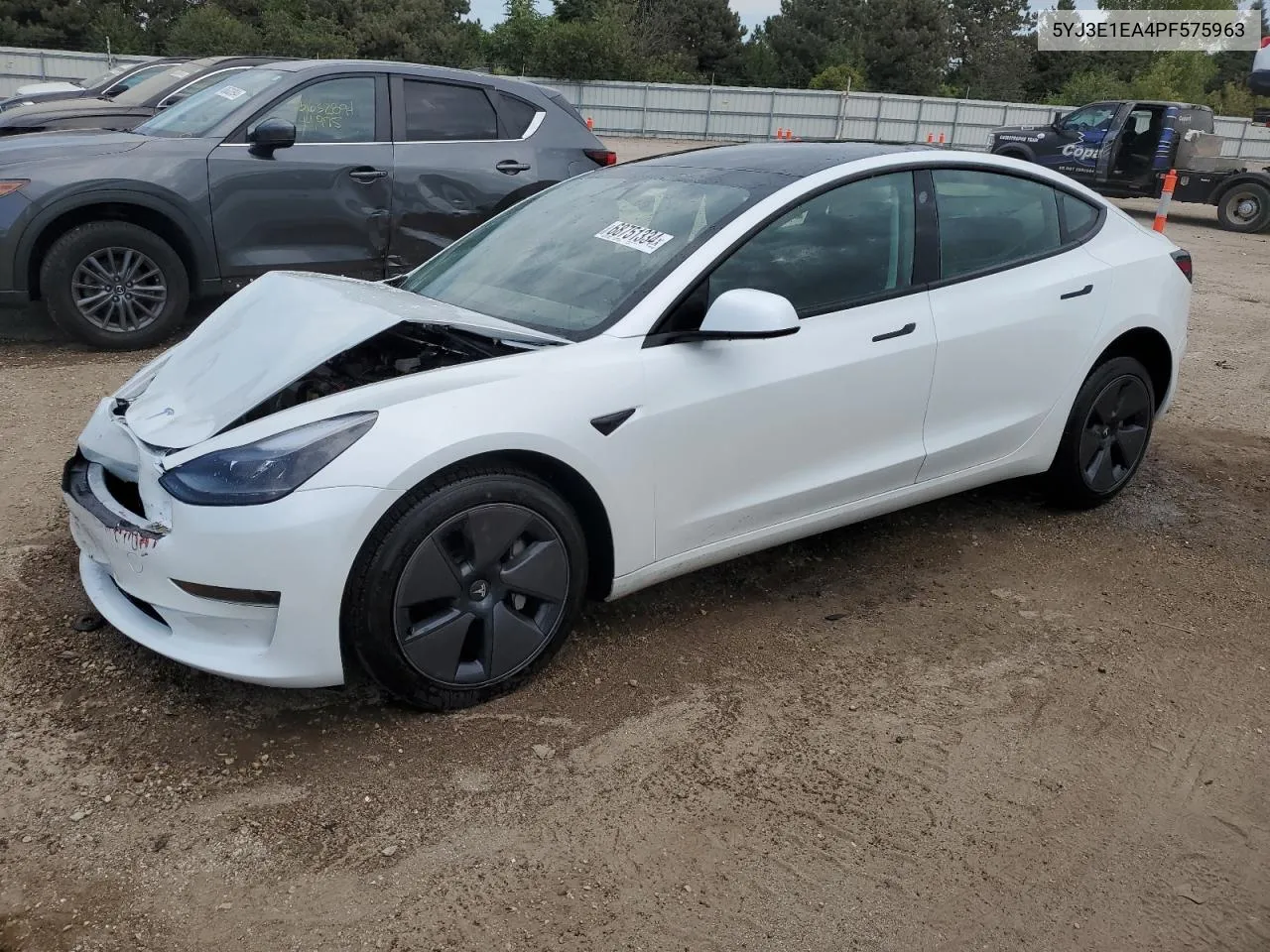 2023 Tesla Model 3 VIN: 5YJ3E1EA4PF575963 Lot: 68751334