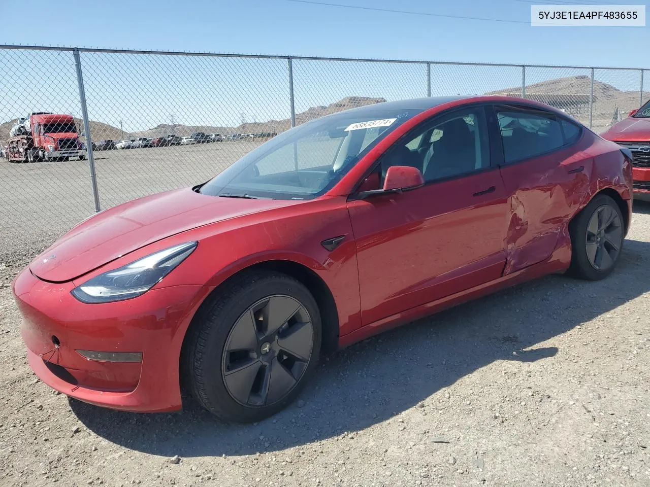 2023 Tesla Model 3 VIN: 5YJ3E1EA4PF483655 Lot: 68835774