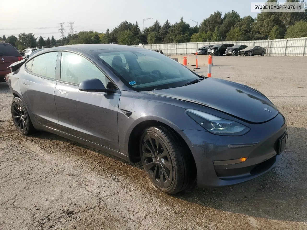 2023 Tesla Model 3 VIN: 5YJ3E1EA0PF437014 Lot: 69302814