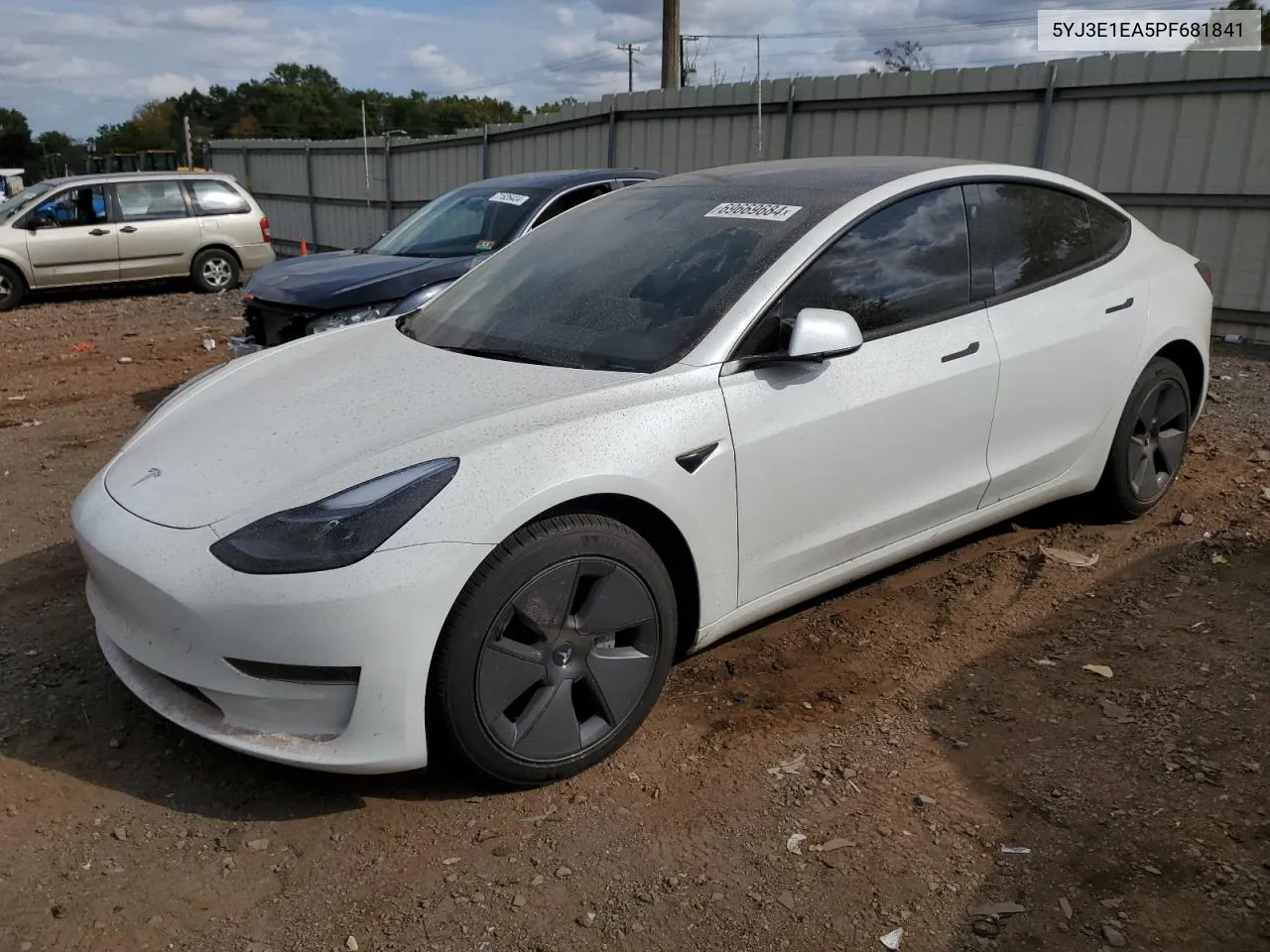 2023 Tesla Model 3 VIN: 5YJ3E1EA5PF681841 Lot: 69669684