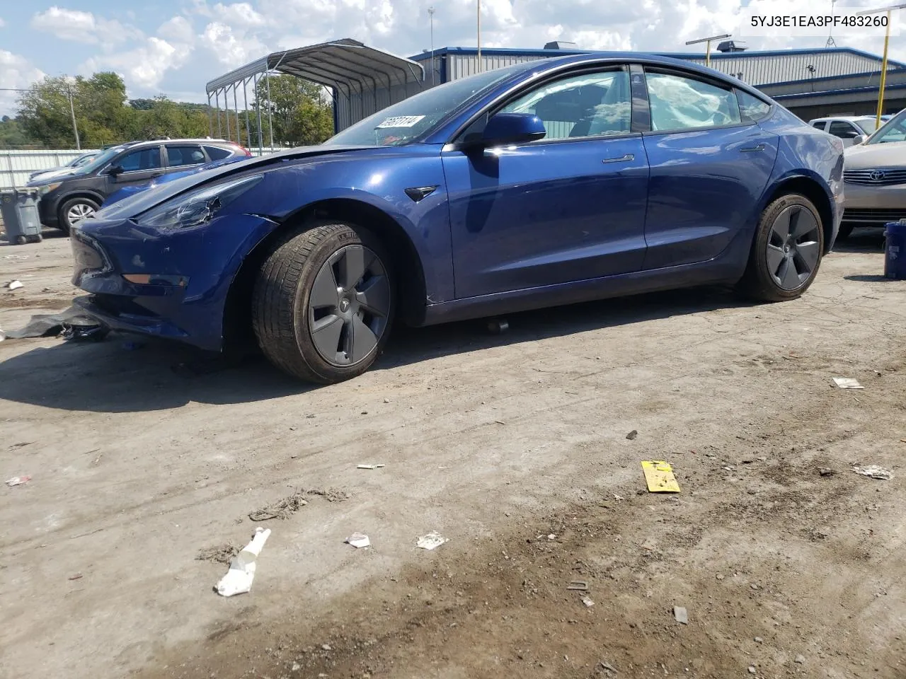 2023 Tesla Model 3 VIN: 5YJ3E1EA3PF483260 Lot: 69673114