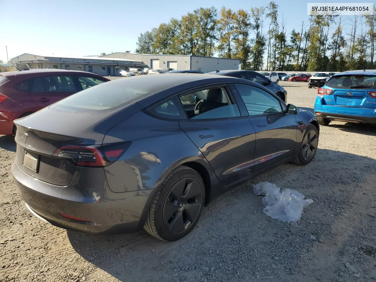 2023 Tesla Model 3 VIN: 5YJ3E1EA4PF681054 Lot: 69714244