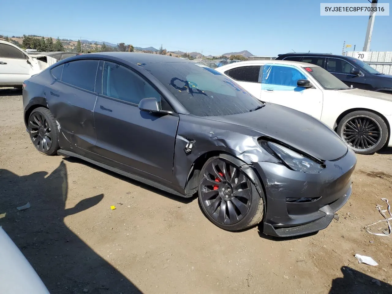 5YJ3E1EC8PF703316 2023 Tesla Model 3