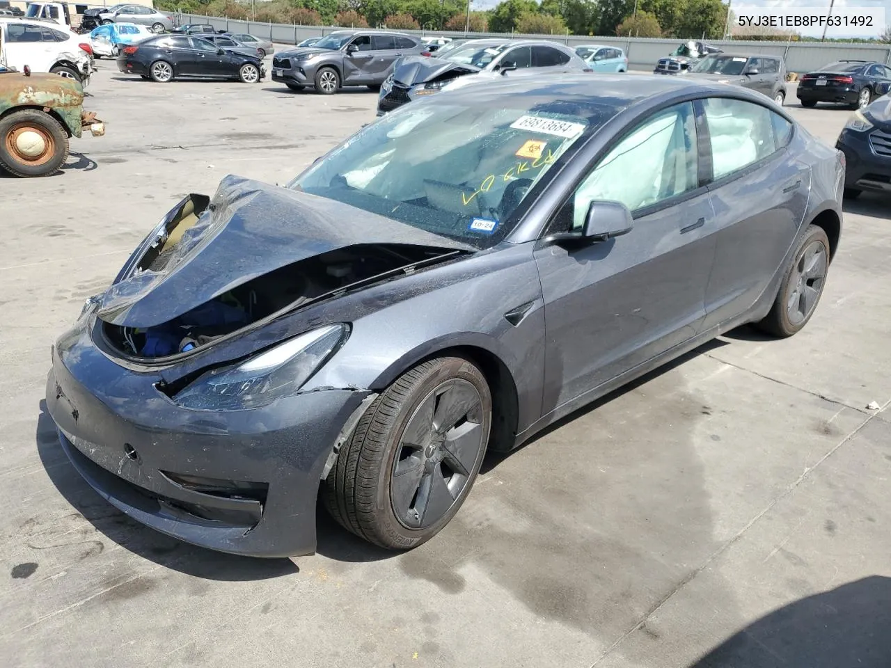 2023 Tesla Model 3 VIN: 5YJ3E1EB8PF631492 Lot: 69813684