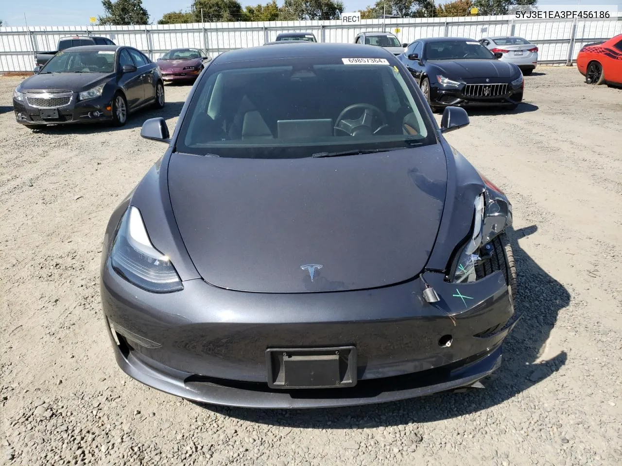 2023 Tesla Model 3 VIN: 5YJ3E1EA3PF456186 Lot: 69857364