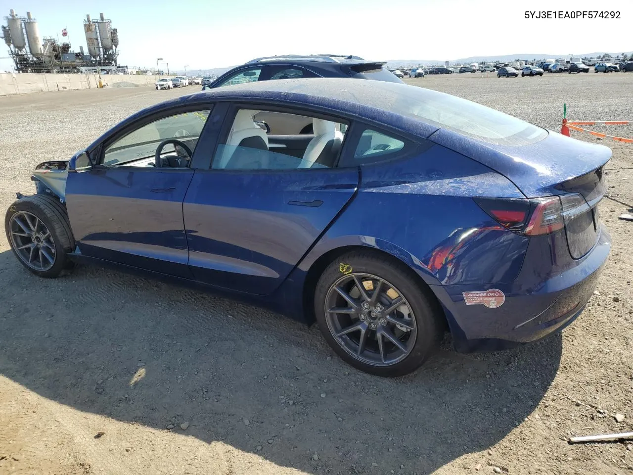 2023 Tesla Model 3 VIN: 5YJ3E1EA0PF574292 Lot: 69866794