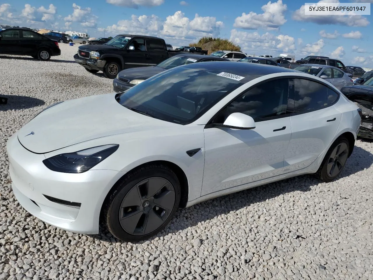 2023 Tesla Model 3 VIN: 5YJ3E1EA6PF601947 Lot: 70065034