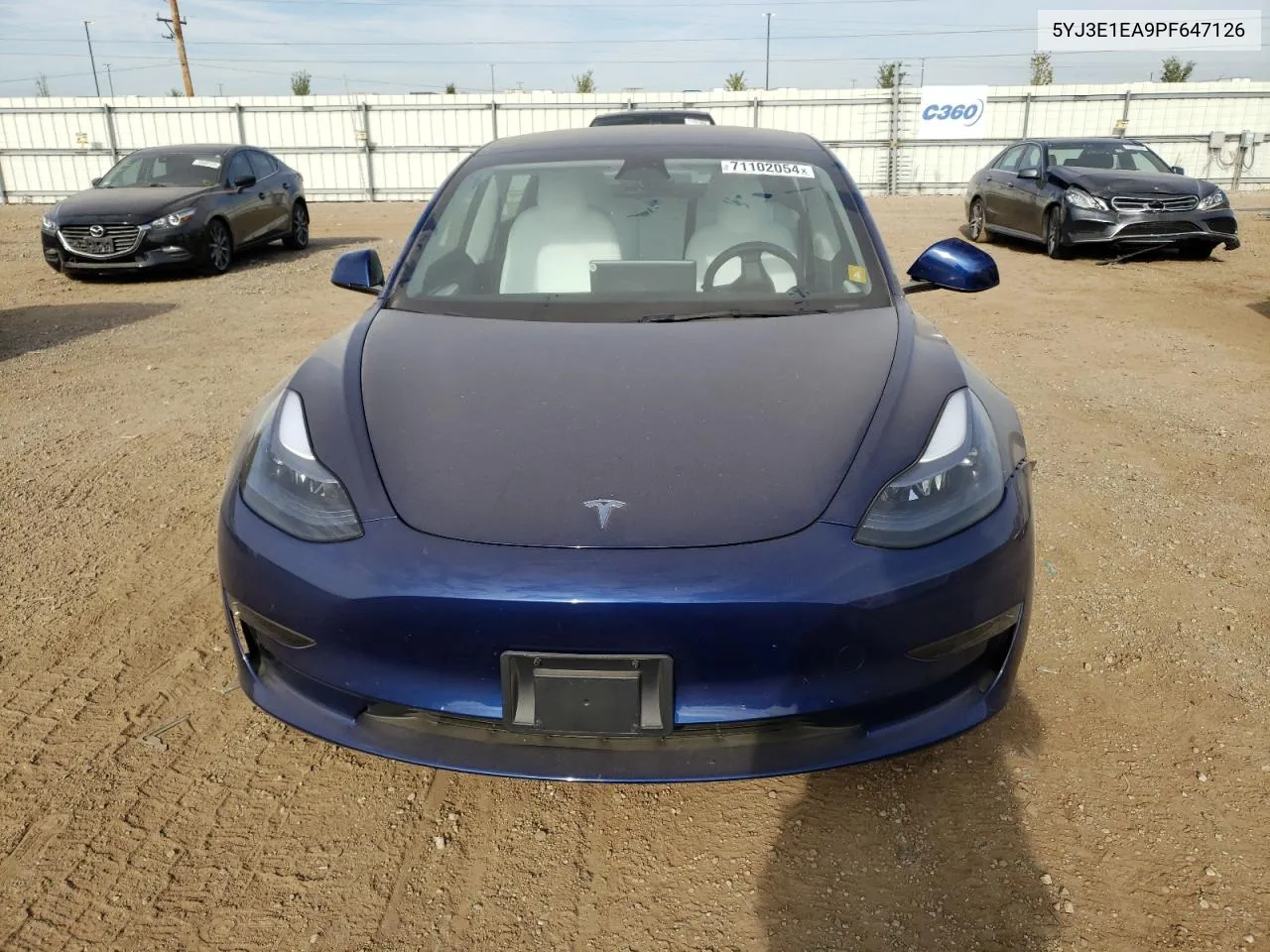 2023 Tesla Model 3 VIN: 5YJ3E1EA9PF647126 Lot: 71102054