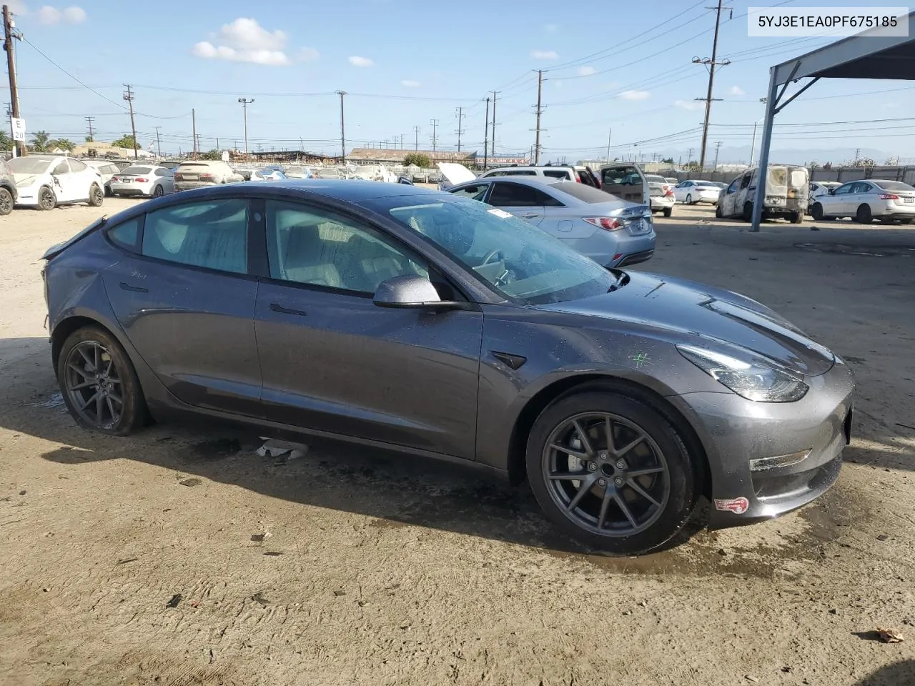 2023 Tesla Model 3 VIN: 5YJ3E1EA0PF675185 Lot: 71770354