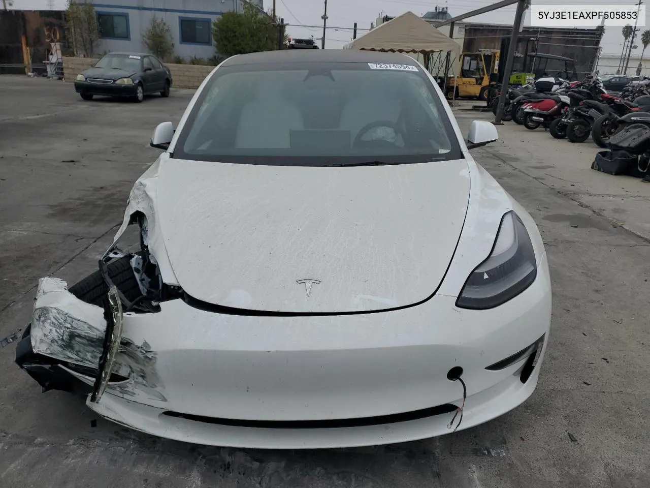 2023 Tesla Model 3 VIN: 5YJ3E1EAXPF505853 Lot: 72374594