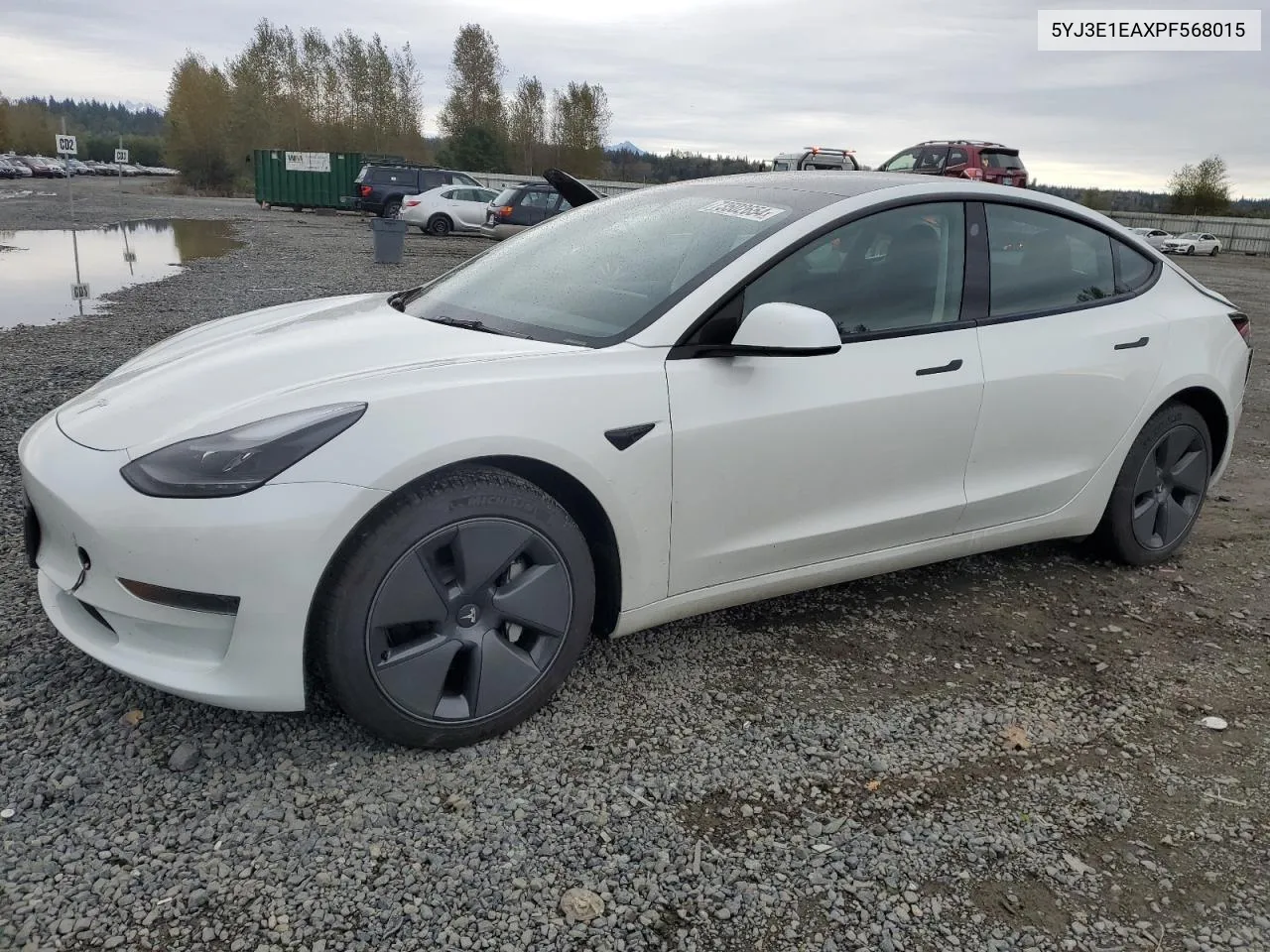 2023 Tesla Model 3 VIN: 5YJ3E1EAXPF568015 Lot: 73502654