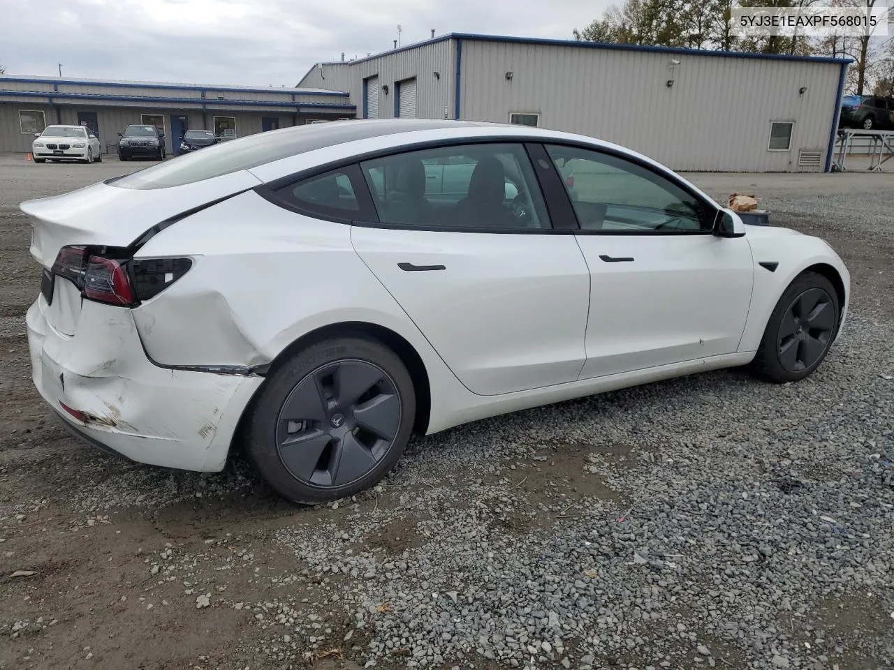 2023 Tesla Model 3 VIN: 5YJ3E1EAXPF568015 Lot: 73502654