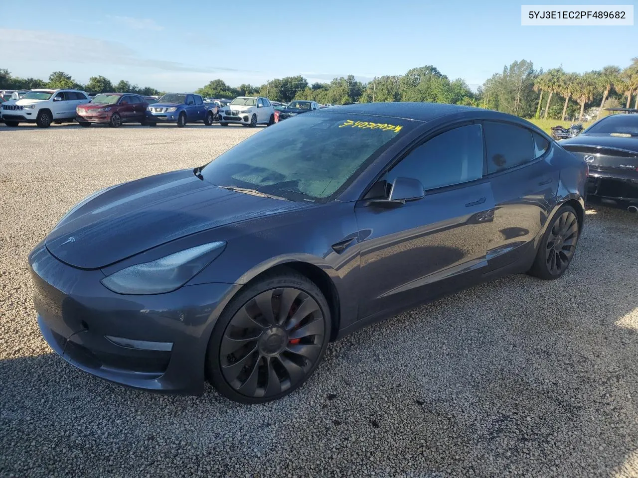 2023 Tesla Model 3 VIN: 5YJ3E1EC2PF489682 Lot: 74070074