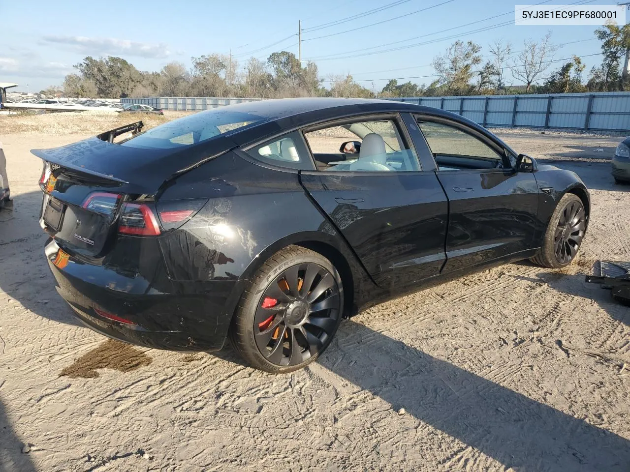 2023 Tesla Model 3 VIN: 5YJ3E1EC9PF680001 Lot: 74600344