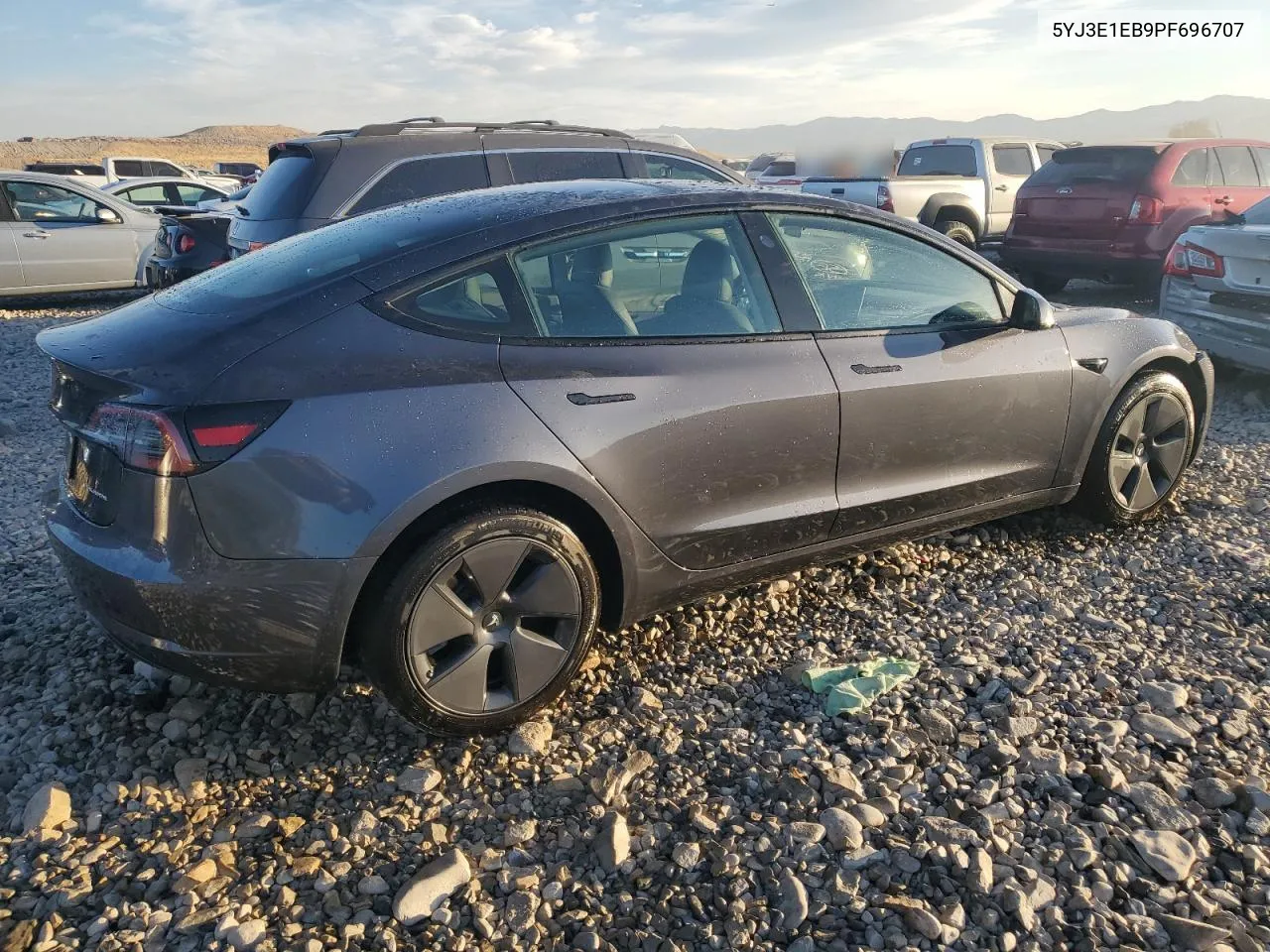 2023 Tesla Model 3 VIN: 5YJ3E1EB9PF696707 Lot: 74630234