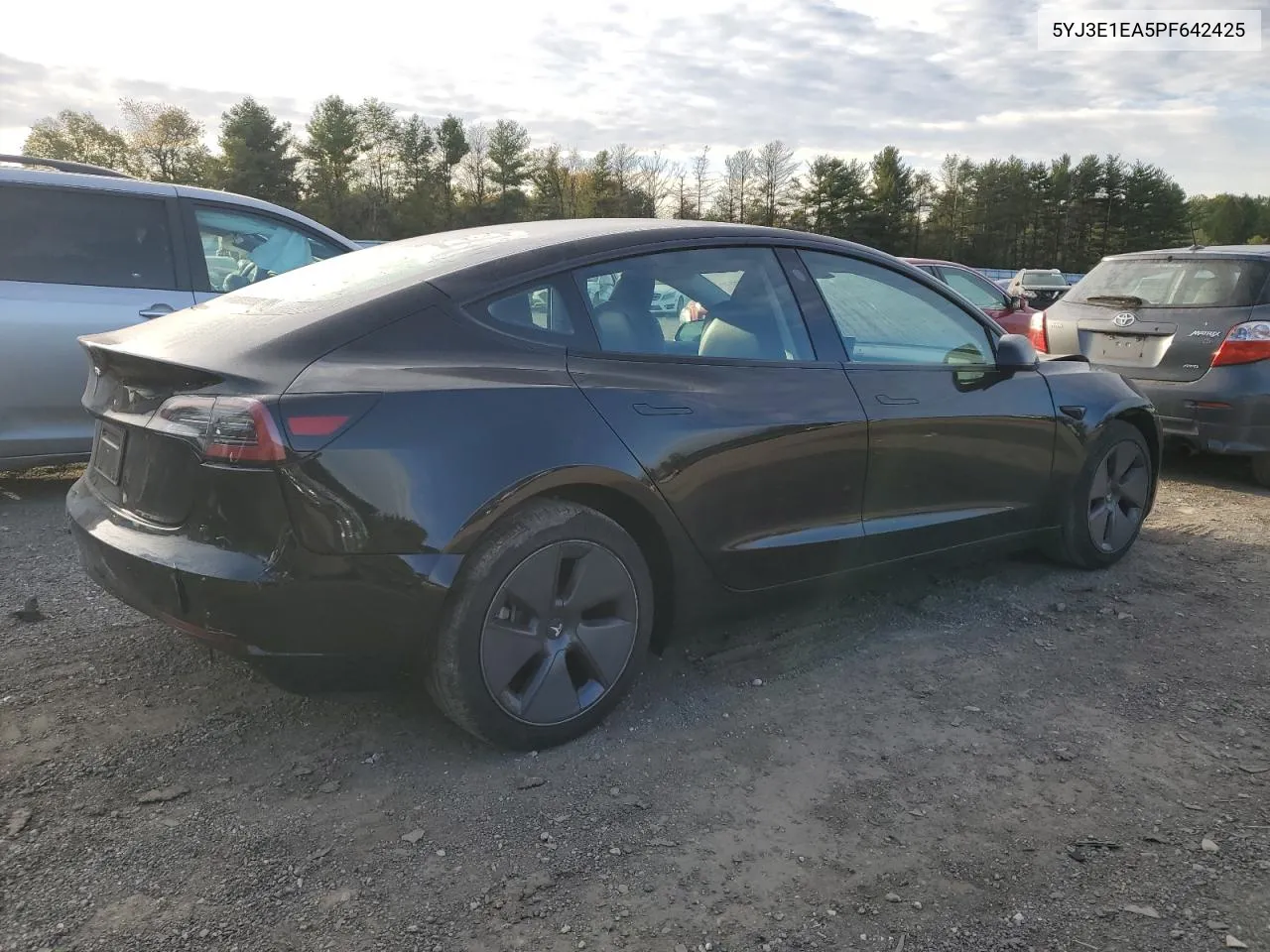 2023 Tesla Model 3 VIN: 5YJ3E1EA5PF642425 Lot: 75158554