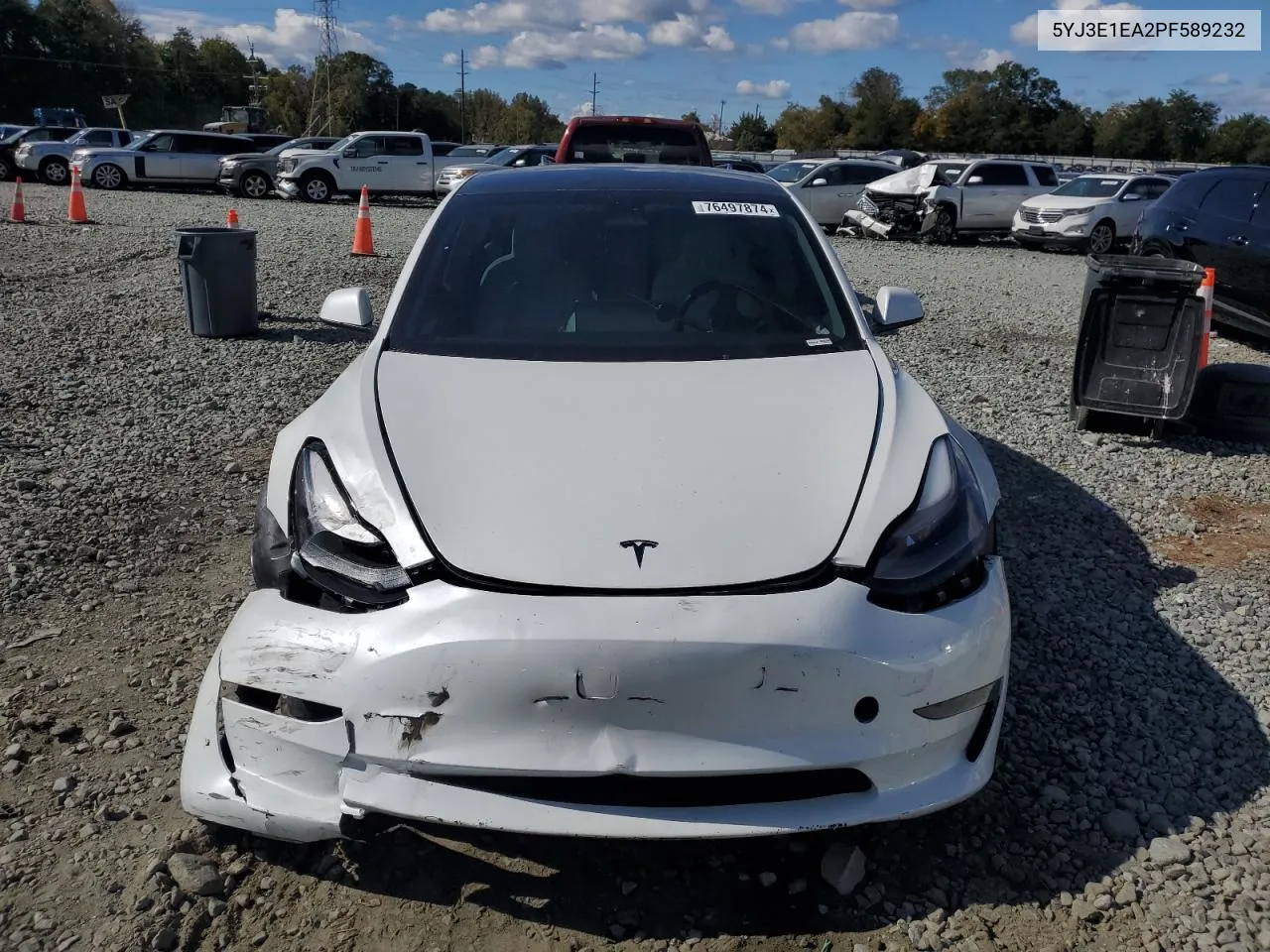 2023 Tesla Model 3 VIN: 5YJ3E1EA2PF589232 Lot: 76497874