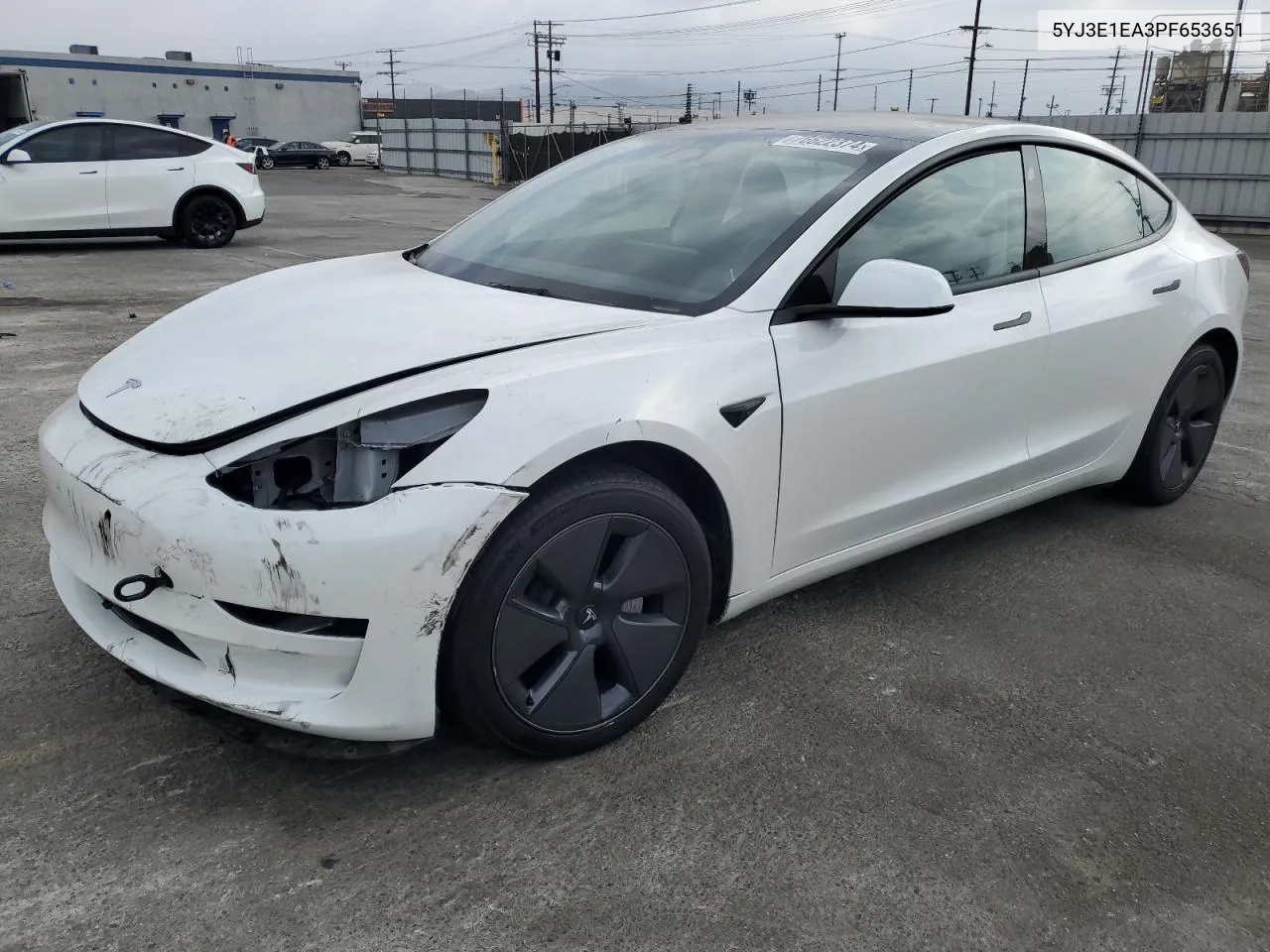 2023 Tesla Model 3 VIN: 5YJ3E1EA3PF653651 Lot: 76622374